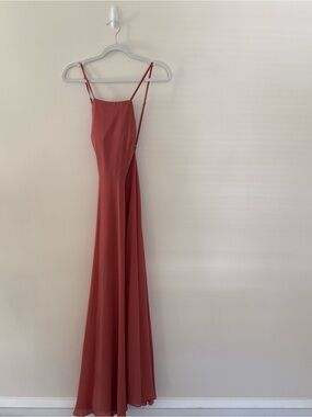 Strappy Lulus Maxi Dress in Rusty Rose